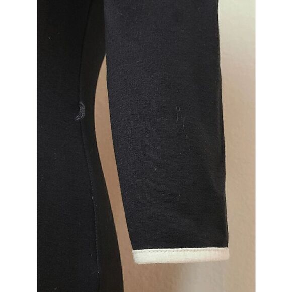 VENUS Black Contrast Trim 3/4 Sleeve Round Neck Keyhole Back Shift Dress Size XS - Picture 8 of 13